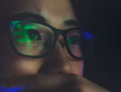 Close up of person working