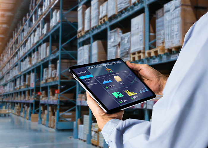 an employee doing inventory management