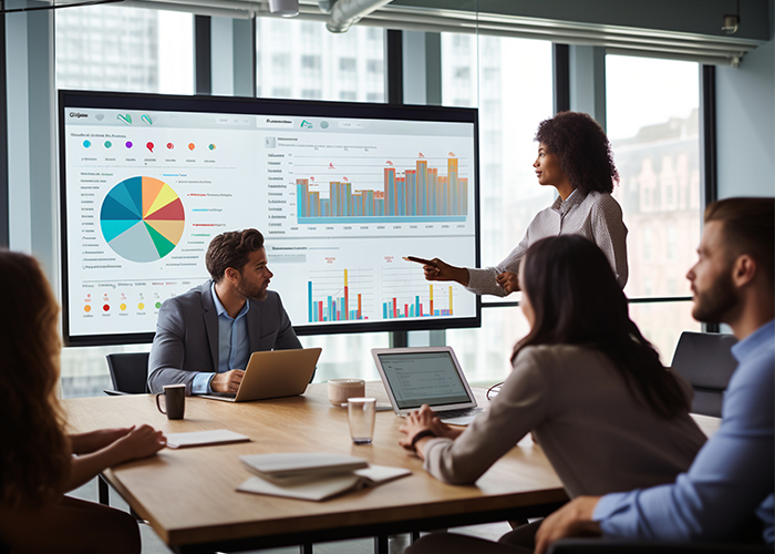 A group meeting in an office