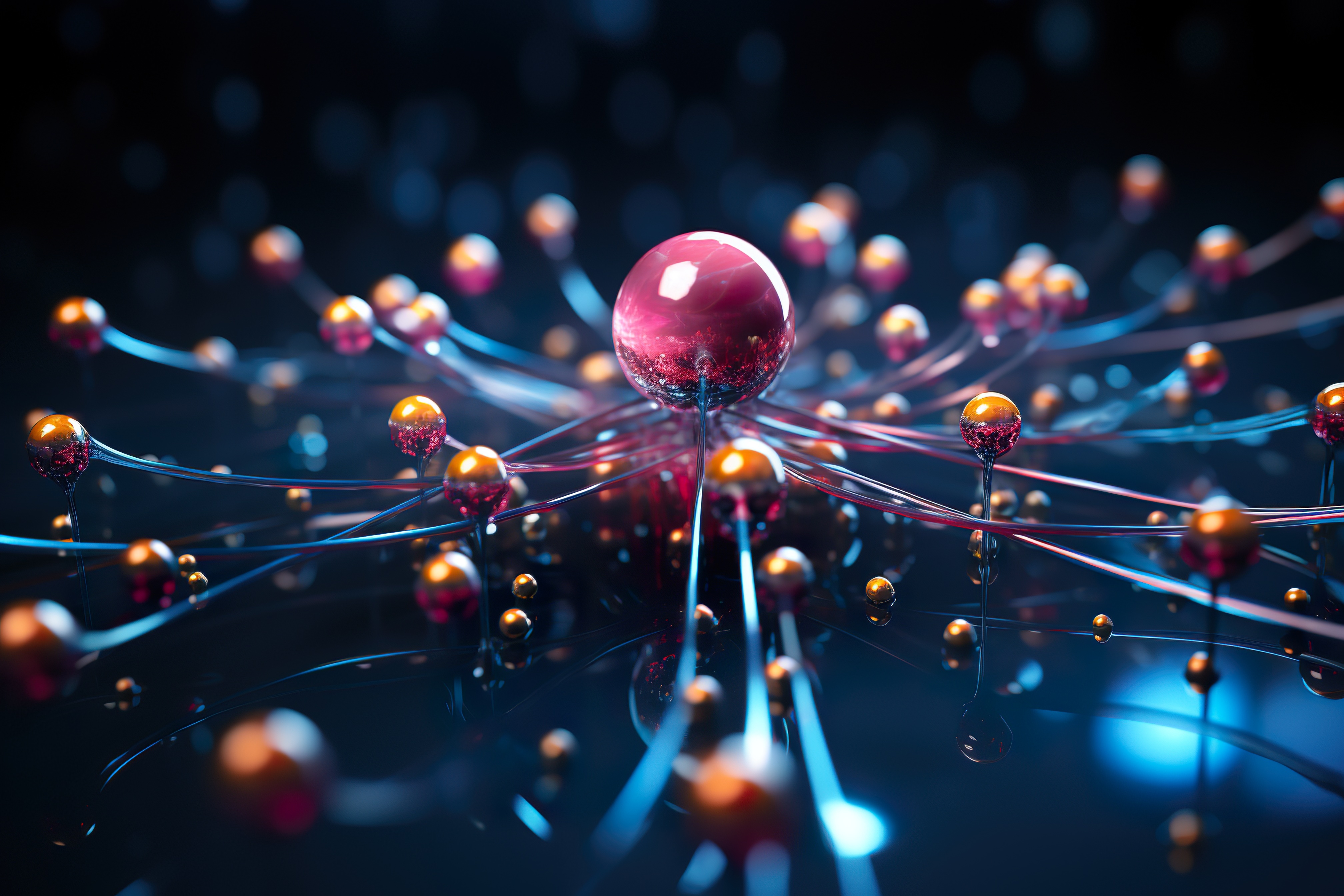 3d illustration of an atom