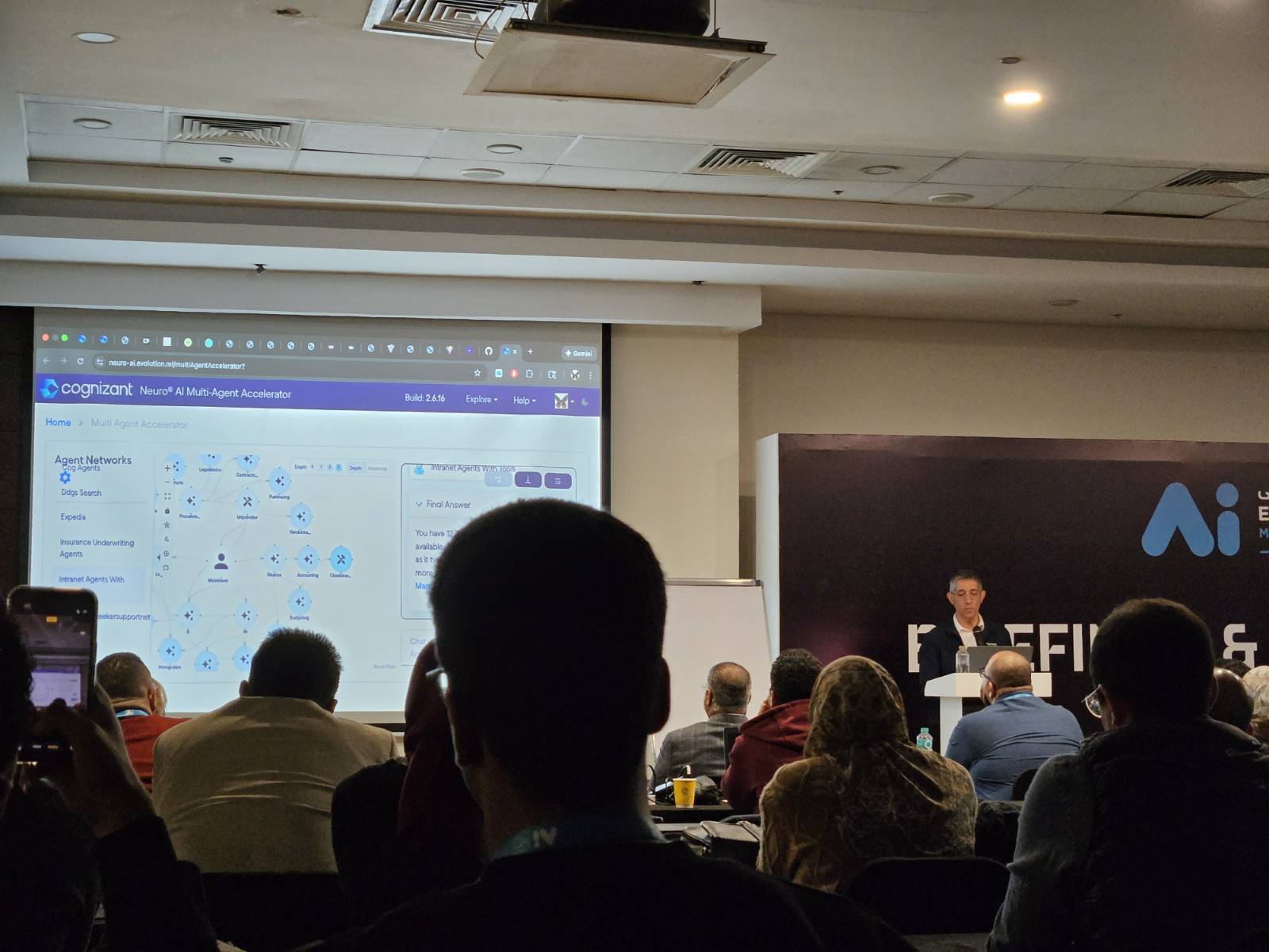 babak hodjat AI everything conference giving demo