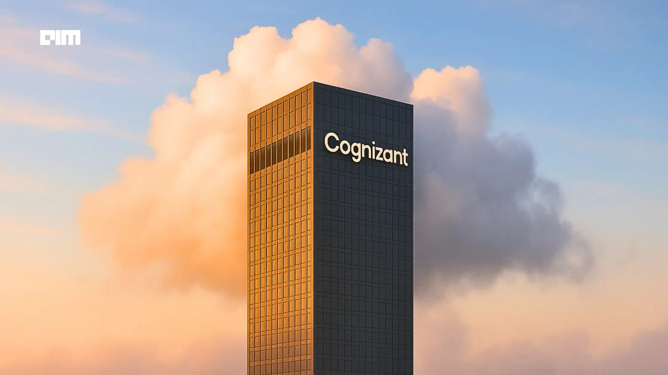 Tall building with word cognizant on it