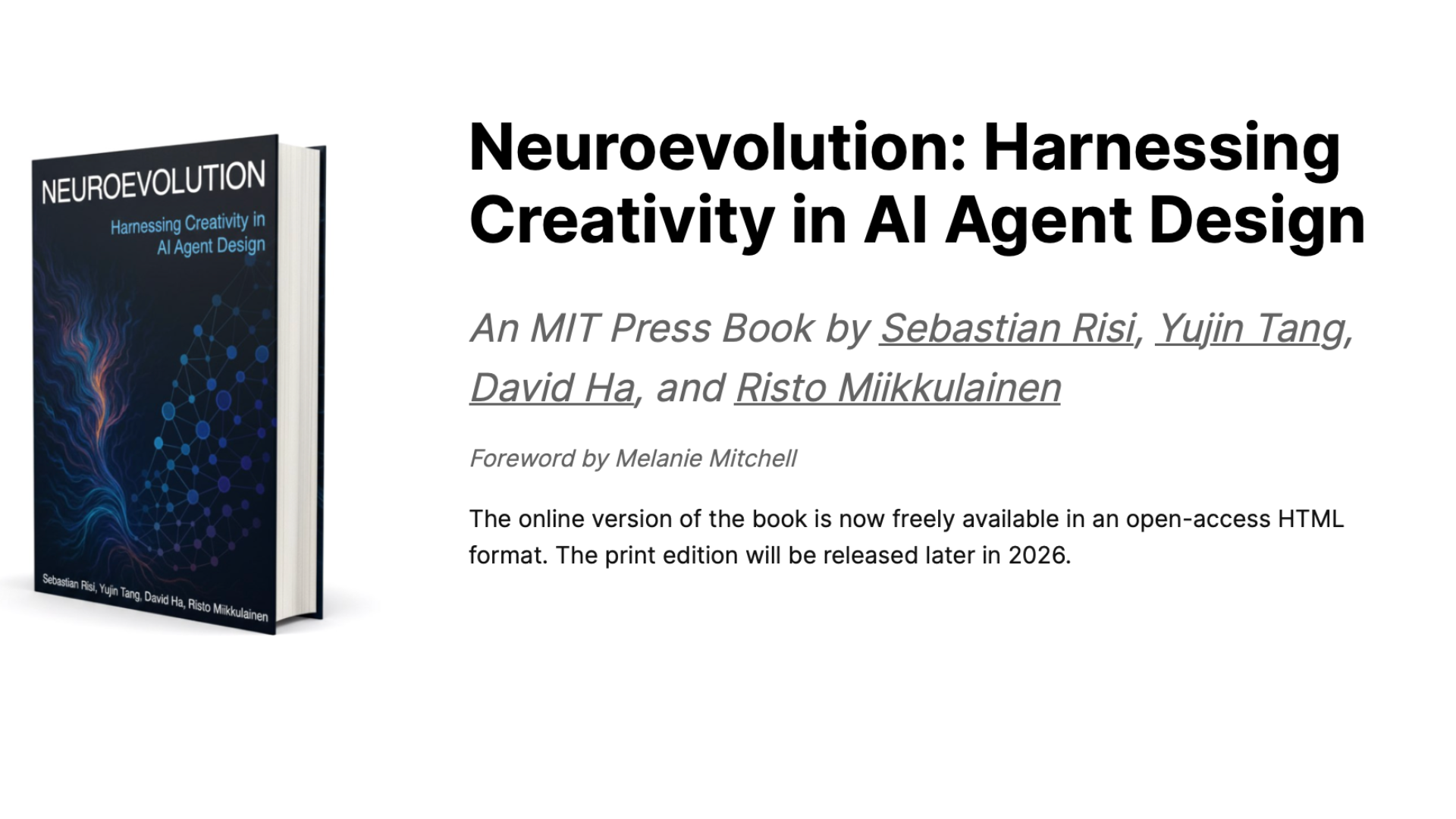 Neuoevolution book cover