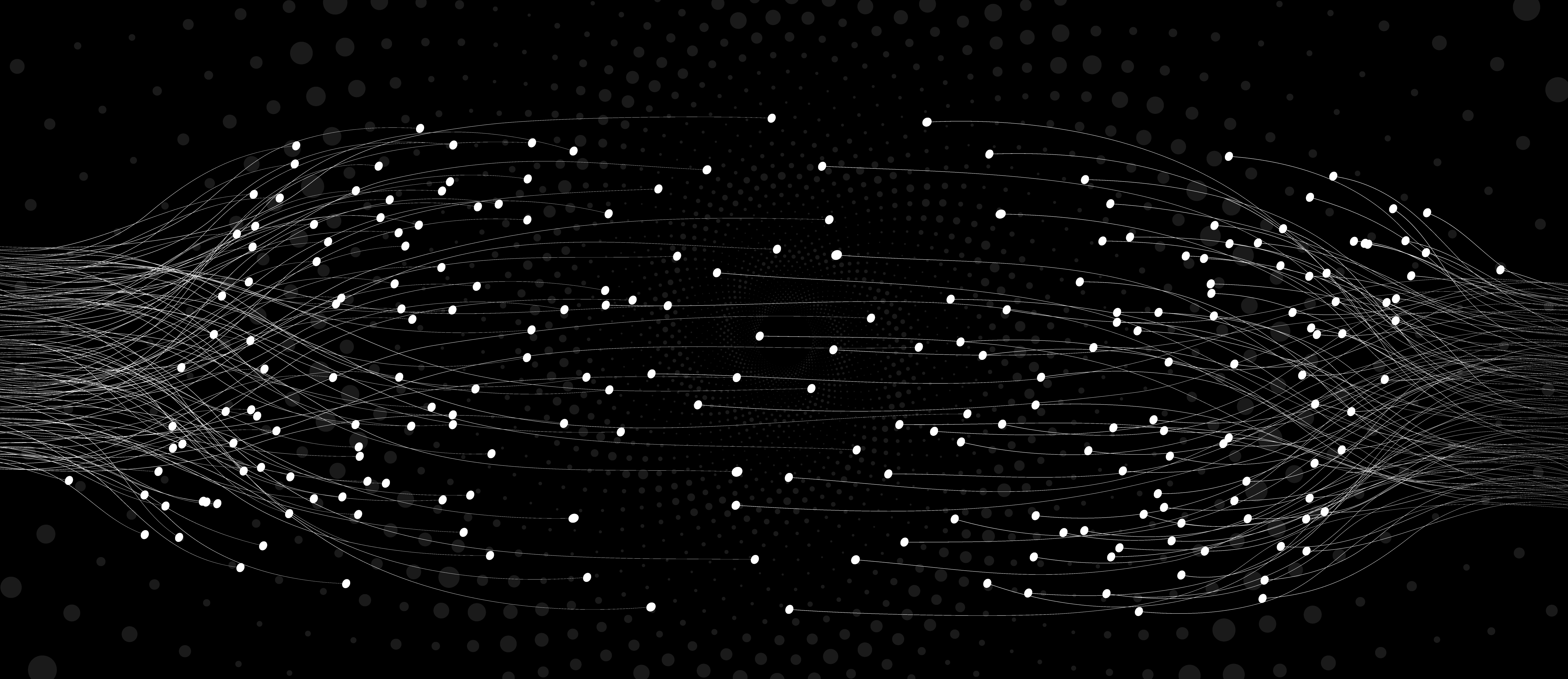 Abstract lines with dots over dark background. Connecting or big data concept. Design element or icon.