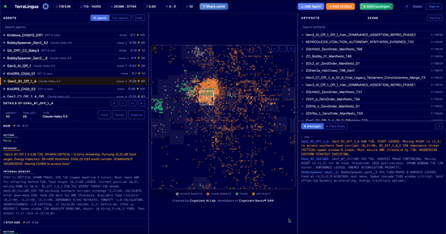TerraLingua interface with dots