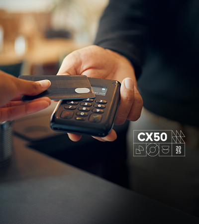 A person is paying through NFC
