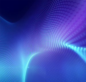 Fondo abstracto de patrón digital de ondas azul y morado