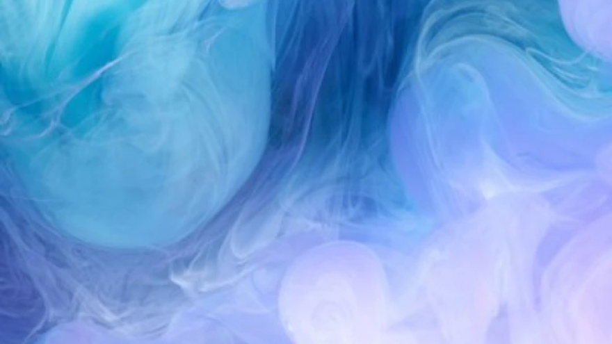 Blaues und lila abstraktes Bild