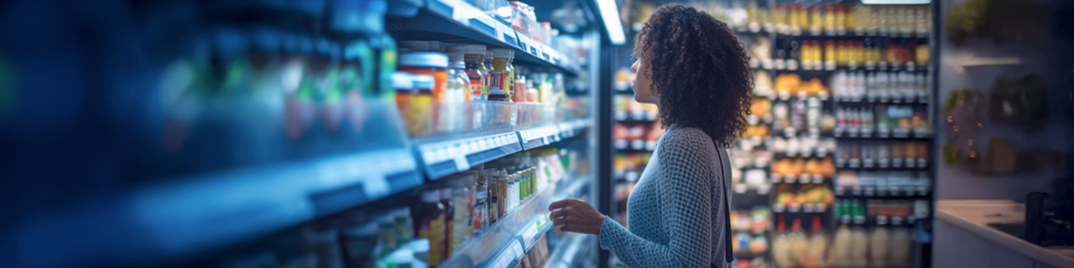 A woman shopping at a retail store