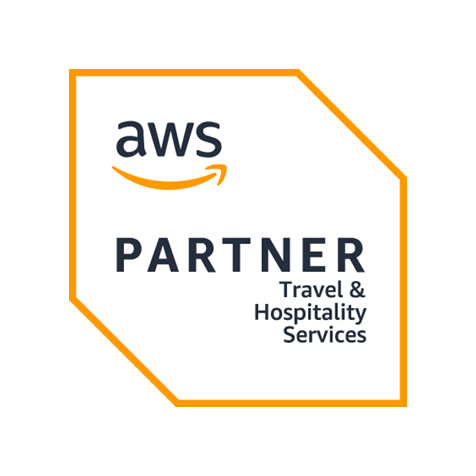 Abzeichen für Reise- und Hospitality-Services von AWS-Partnern