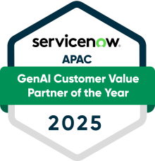 Servicenow APAC GenAI Customer Value Partner of the Year 2025