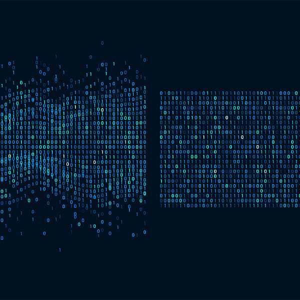 digital numbers on black background