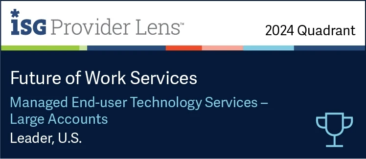 ISG Leader - Managed End-user Technology Services – Large Accounts – US – 2024 badge