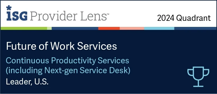 ISG Leader - Continuous Productivity Services(including Next- gen Service Desk) – US – 2024 badge