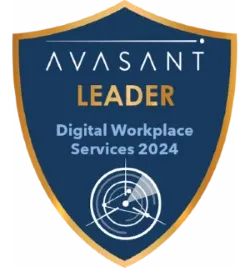 Leader - Avasant Digital Workplace Services 2024 badge
