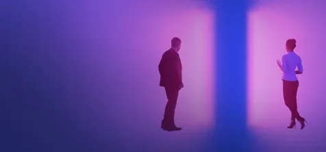 scanning people faces while crossing road