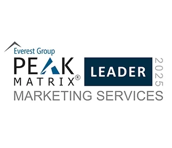 Marketing Services in the Everest Group PEAK Matrix® Assessment, 2025 Leader badge