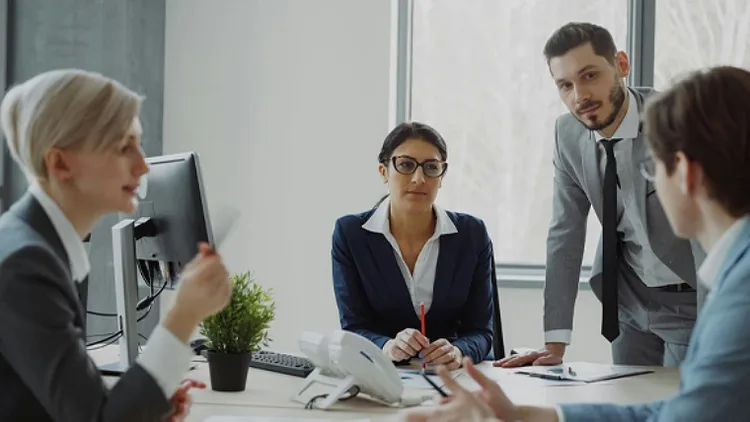 Business colleagues in a meeting