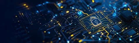 A lit-up semiconductor chip motherboard