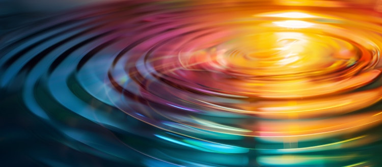 Colorful digital ripples