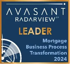 Avasant Mortgage Business Process Transformation 2024 badge