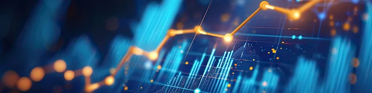 Abstract image of graphs showing movement of stocks