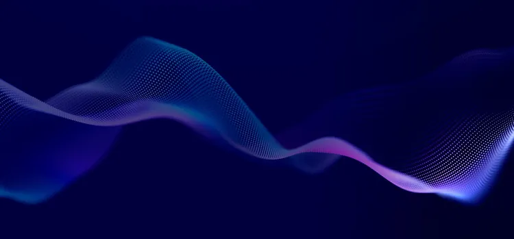 A blue and violet color ways are formed with dots.