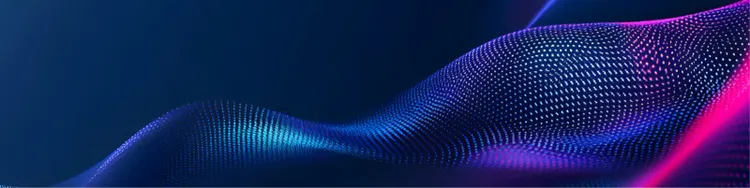 Abstract background featuring flowing blue and pink lines creating a dynamic and vibrant visual effect.