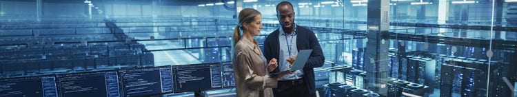 A dynamic wave of blue and red lights illuminates the air, creating a vibrant and colorful display.