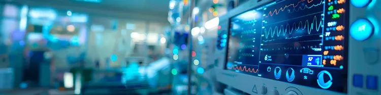 A picture of a monitor in hospital