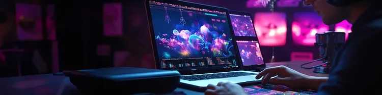 A person working on a laptop