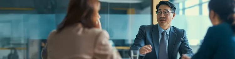 colleagues having a business meeting