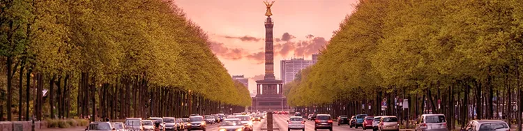 View of german street with cars