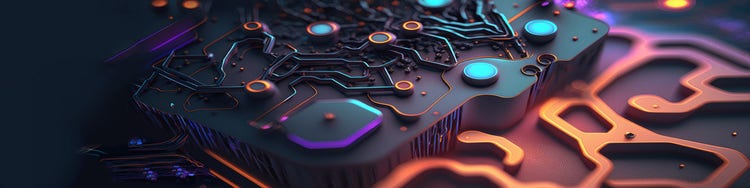 An electronic circuit with color connected nodes