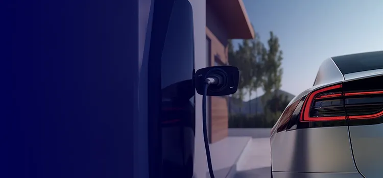 A car getting charged in a electricity charge station.