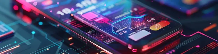A credit card placed on a smartphone, representing the integration of mobile technology and banking services.