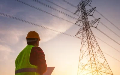 Engineer checks at a power station