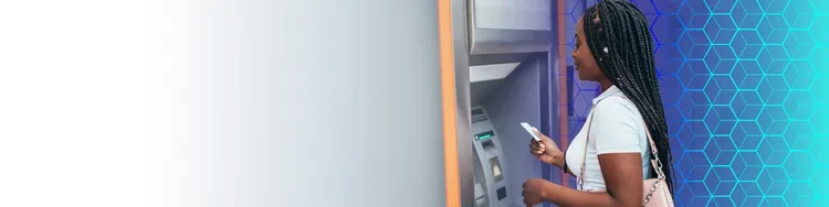 Healthcare professionals walking through a modern hospital with a digital AI-inspired overlay, representing healthcare innovation and digital transformation.