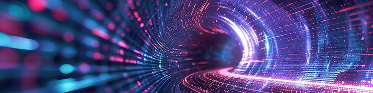 A red and blue color lights are passing