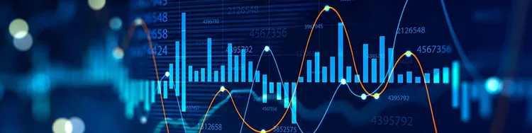 Abstract image of curving led lights in blue and pink colors