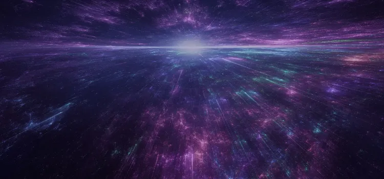 A lighting rays of purple and blue color.