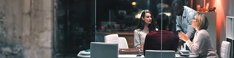 People discussing in an office