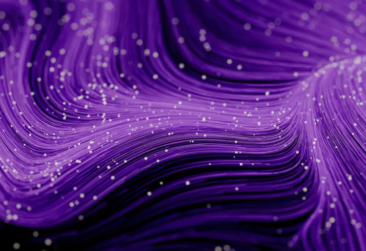 Pools of blue and purple