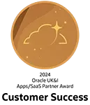Oracle Applications/SaaS UK&I Customer Success Award badge