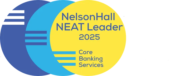 NelsonHall Core Banking Services NEAT vendor evaluation 2025 badge