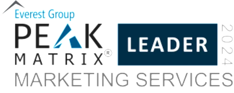 Everest group peak matrix badge, Leader Marketing Services, 2024