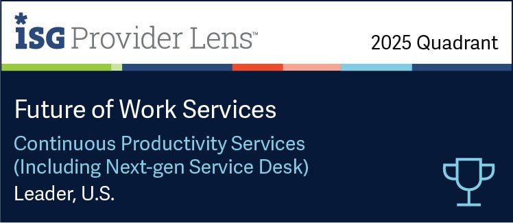 ISG Leader - Continuous Productivity Services(including Next- gen Service Desk) – US – 2024 badge