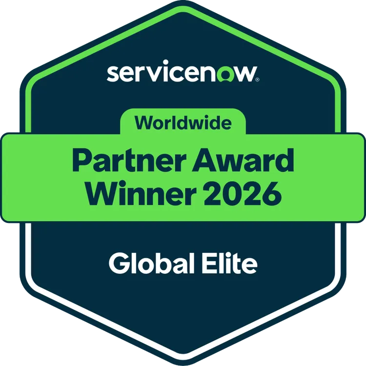 ServiceNow Worldwide Partner award winner 2026 Global Elite Badge