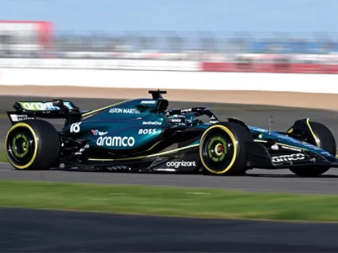 View of the Cognizant Aston Martin F1