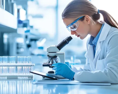 Woman scientist working in lab